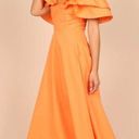 Petal and Pup  Cabo Orange Frill Sleeve Midi Dress M Photo 2