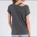 n:philanthropy Zander Distressed Short Sleeve Cotton T Shirt Olive Green Medium Photo 3