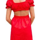 The Vintage Shop  Red Off The Shoulder Side Cut Out Mini Dress S Photo 0