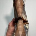 Free People  Snakeskin Stacked Heel Mules Size 38 – Authentic Western Ankle Boots Photo 2