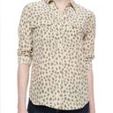 Equipment New  Femme 100% Silk Button Down Blouse Animal Print Large Photo 0