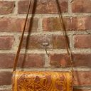 Vintage Tooled Leather purse Tan Photo 12