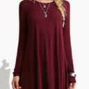 Mango BASICS Maroon Red Long Sleeve Basic Dress NEW Photo 0