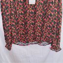 Something Navy  NWT Floral Print Long Sleeve Easy Volume Blouse Top size XS Photo 5