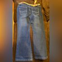 Lee Mid Rise Boot Cut Low Waist Wide Leg Blue Jeans Sz P12 Visible White Thread Photo 1