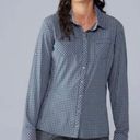 Kuhl  Ezra Gingham Abyss Button Front Shirt Top Size Extra Large Photo 0