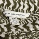 American Eagle Green & White Aztec Stripes Print Circle Mini Skirt Size Medium Photo 9