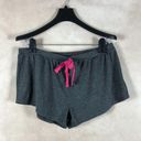 Bebe  Women's Gray/Pink Waist-Tie Sleep Shorts - Large Photo 2