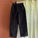 Everlane The Organic Wide-Leg Pant Cotton Double Button Cropped Black NWOT Sz 2 Photo 4