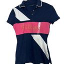 Tommy Hilfiger  Blue Pink Short Sleeve Polo Shirt Size XS New without tags Photo 0