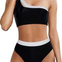 Amazon NWOT One Shoulder High Waisted Bikini Set Photo 5