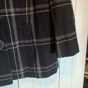 Banana Republic  Wool Jacket Plaid Black Size L Photo 4