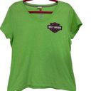 Harley Davidson  Cancun Green V-neck shirt  Size‎ Medium Photo 1