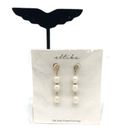 Ettika NWT  18K Gold-Plated 10MM Freshwater Pearl Cubic Zirconia Dangle Earrings Photo 1