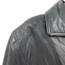 Jones New York Vintage  Short Leather Jacket Coat Lined Black size Small Photo 2