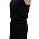 Babaton Aritzia Bramwell 100% Silk Black Smock Waist Dress Photo 4