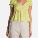 Abound Nordstrom  Women's Puffed Sleeve Blouse Multi Tarry Yellow Floral NWT Photo 0