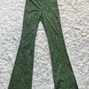 Good American Pants Mesh Bootcut Swim Cover-Up Retro in Pesto Swirl Green Sz 1 Photo 2