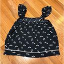 Lily White  Women’s Tank Top - Black w/ White Swans - Size S - EUC Photo 1