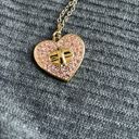 Coach Y2K  Crystal Pink Heart Gold Chain Necklace Photo 5