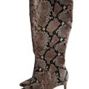 Steve Madden  Kinga Snake Print Pointed Toe Knee High Heeled Boots - Size 9.5 Photo 3