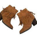 sbicca  Sound Suede Wester Leather Fringe Bootie Size 6 Photo 9