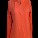 Danskin  Orange Long sleeve, 1/4 Zip, Athletic Top with Thumbholes. Photo 6