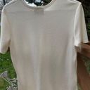 Kathie Lee Collection Women Vintage  Cream Color White Blouse V-neck Short Sleeve Photo 1