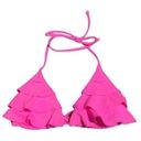 Victoria's Secret 2010 Y2k Victoria’s Secret Swim Hot Pink Ruffle  Bikini Top Photo 0