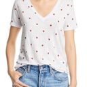 Rails  Cara Heart Print V Neck Tee Size Medium Photo 0