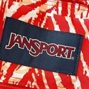 Jansport  Large Backpack Red Orange Safari Print Campus Colors School Spirit EUC Photo 3