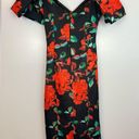 ASOS  Rose Floral Off the Shoulder Bardot Midi Dress Size 8 Tall Photo 9