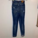 We The Free Free People  Phoenix Ripped Skinny Jeans size 24 Blue 🆕 Photo 10