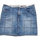 Bubblegum  USA Mini Skirt Womens 9/10 Denim Distressed Patchwork 90s Y2K VTG Photo 0