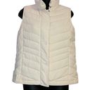 Talbots Duck Down Filled Ivory Puffer Vest Women SP Full Zip Fall Photo 0