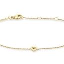 14K GOLD INITIAL HEART BRACELET M engraved zoe chicco Photo 0