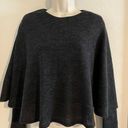 ZARA NWT  poncho style charcoal gray sweater. Sz S Photo 3