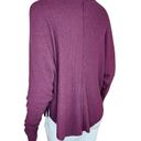 Treasure & Bond  Women's Medium Burgundy Stem Drop Shoulder Long Sleeve Sweater Photo 7