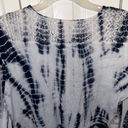 Dress Barn  Blue White Wash Tie Dye Quarter Sleeve Lightweight Blouse Casual XL Photo 6