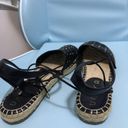 Unisa Strappy Black Leather Espadrilles Photo 4