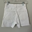 ZARA High Rise White Denim Jean Shorts Photo 2