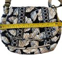 Vera Bradley  Black Floral Crossbody Messenger Purse Wallet Set Photo 7