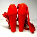 Allegra K Deep Orange Platform Heels Photo 1