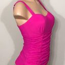 Gottex New. Pink  ruched tankini top. 32D. New Photo 2