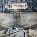 ZARA Ripped Denim Shorts Photo 3