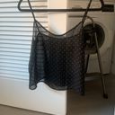 American Apparel Black Sheer Polka Dot Tank Photo 1