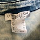 Venus Denim Jean Jacket Zip Up Back Lace Up Detail Corset Stretchy Stone Wash 10 Photo 7