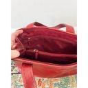 Fossil  Sedona Shoulder Bag in Red Leather Vintage
Stitching Y2K Barrel Zipper Photo 7