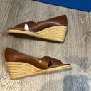 Jack Rogers Jack Rodgers Palmer Leather Criss Cross Mocha Espadrille Wedge Sandal NWT Photo 2