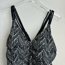 Ava & Viv  Swimsuit Top Black White Tankini Tank 18W Photo 1